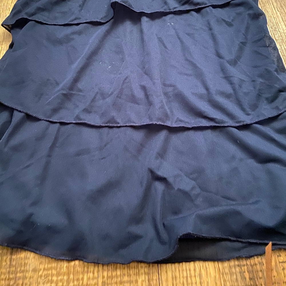 Blue Ruffle Tank Top Blouse - Picture 3 of 3